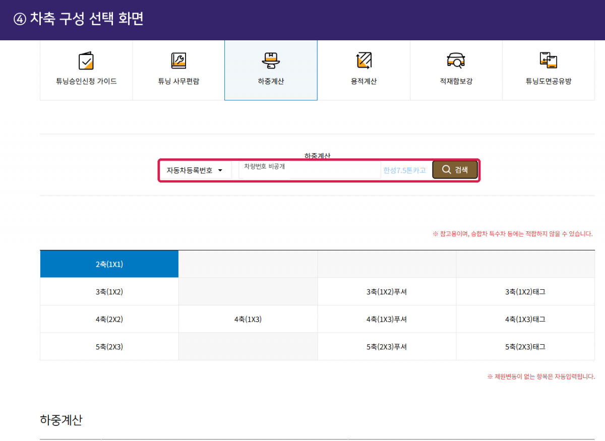 중고화물차 구매 전, 차량번호로 등록 제원 확인하는 방법
